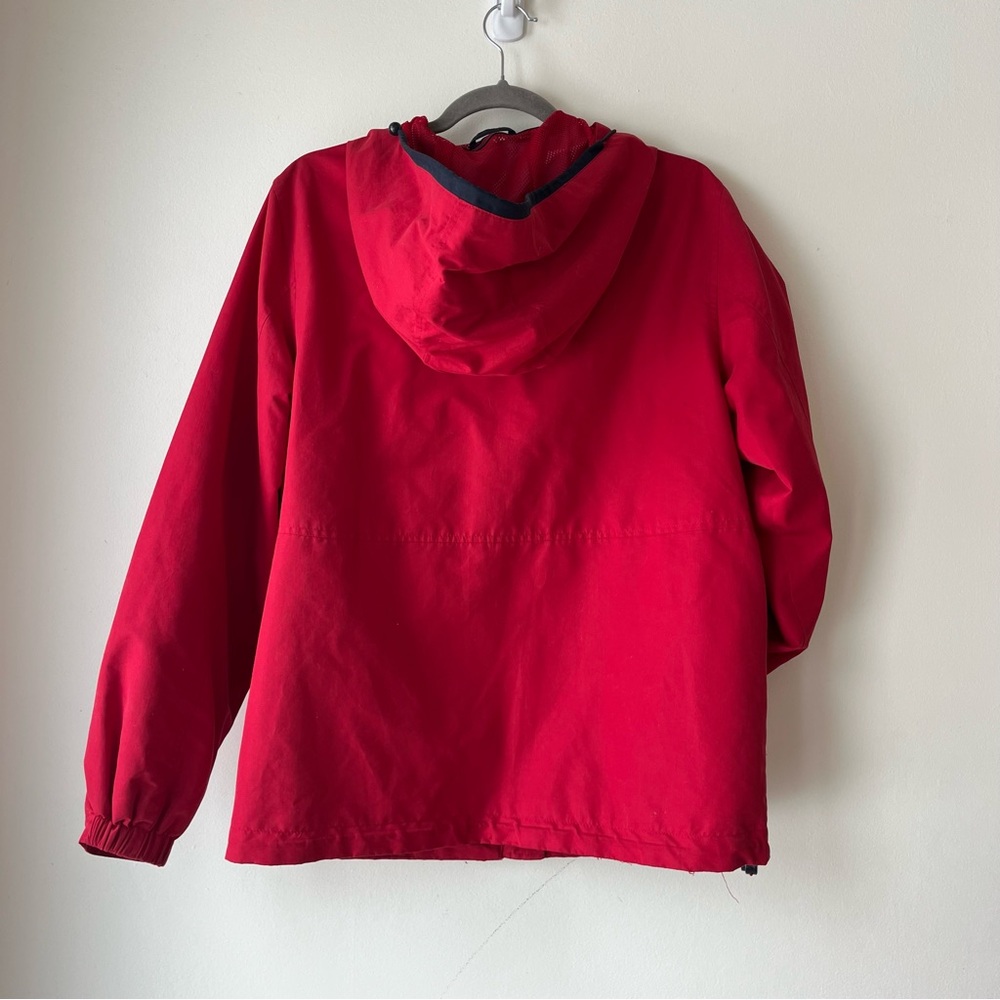 Alpine Tek Red Hooded Windbreaker Jacket Size 12 Lightweight Zip Coat Women’s - Picture 8 of 9